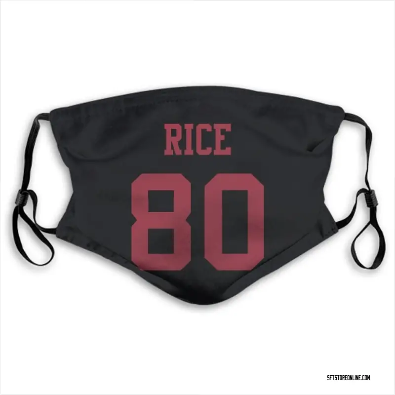 Jerry Rice San Francisco 49ers Jersey Name & Number Face Mask - Black