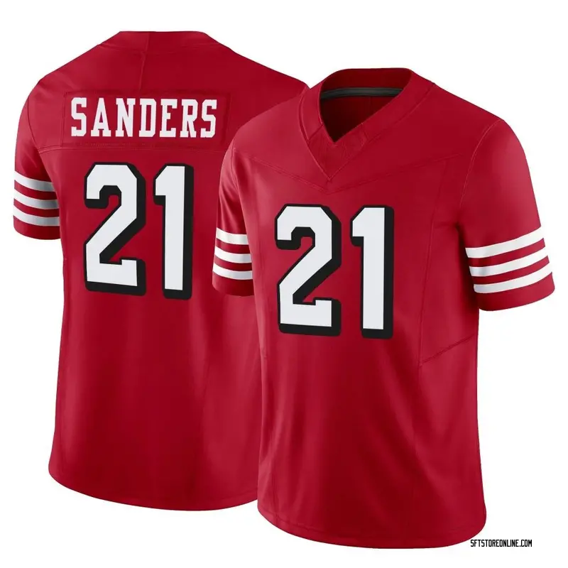 Men's Nike Deion Sanders White San Francisco 49ers Color Rush Vapor  Untouchable Limited Retired Player Jersey