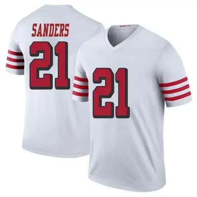 deion sanders 49ers jersey white